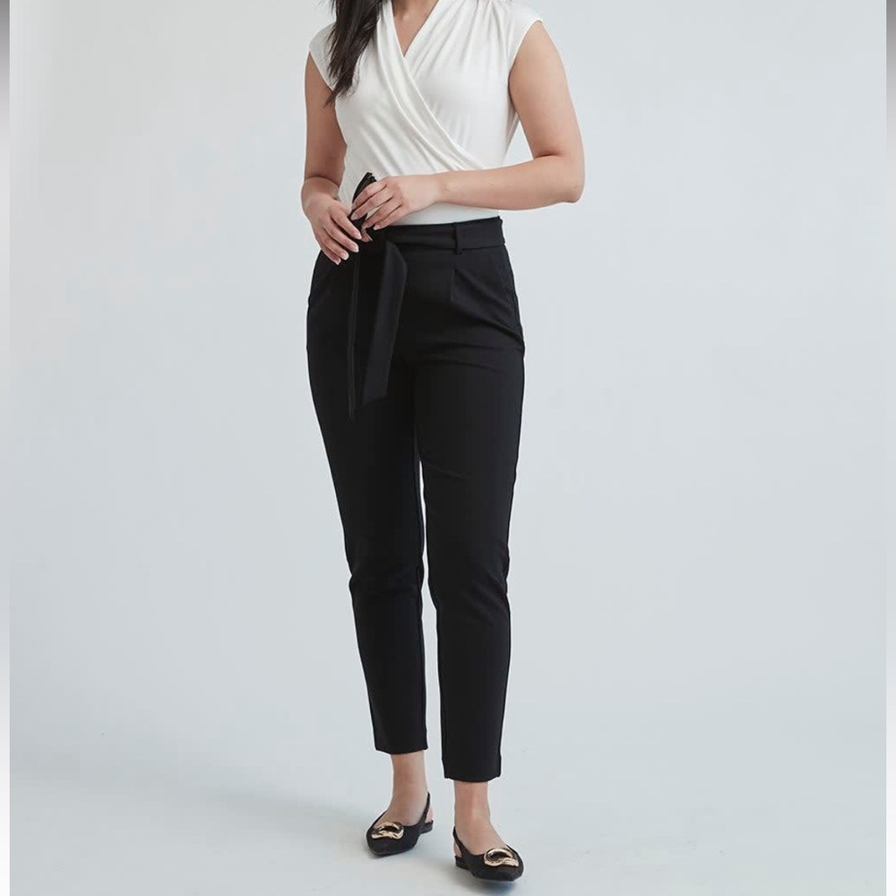 RW&CO Mid-Rise Dressy Jogger Pant With Sash - 29"